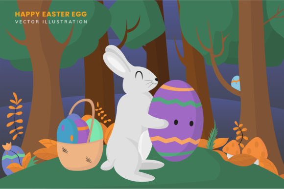 Happy Easter Egg Vector Illustration Gráfico Ilustrações para Impressão Por Blancalab Studio