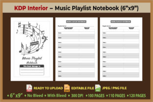 Music Playlist Notebook Graphic KDP Interiors By cristycomm 3