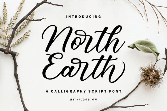North Earth Fuentes Caligráficas Fuente Por Vilogsign