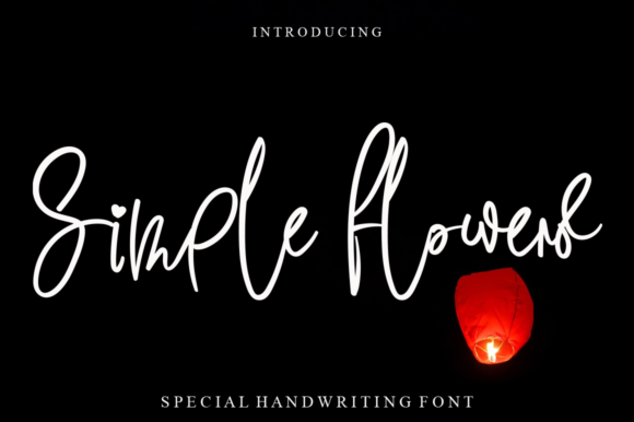 Simple Flowers Script & Handwritten Font By Garcio