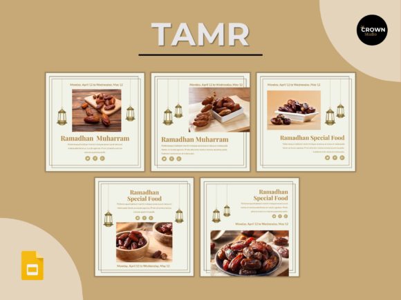 Ramadhan Instagram Feed Template - Tamr Graphic Graphic Templates By crownstudio