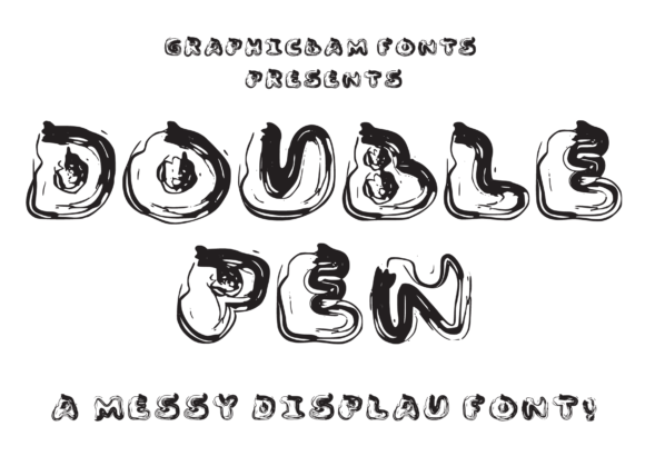 Double Pen Display Font By GraphicsBam Fonts