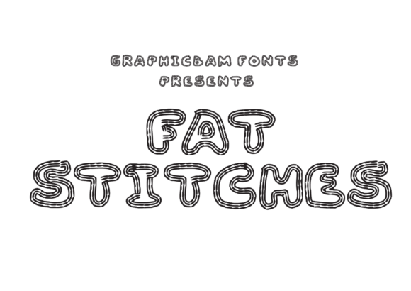 Fat Stitches Fuentes Display Fuente Por GraphicsBam Fonts