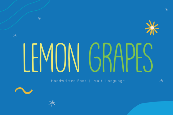 Lemon Grapes Skript-Schriftarten Schriftart Von Scratch Design