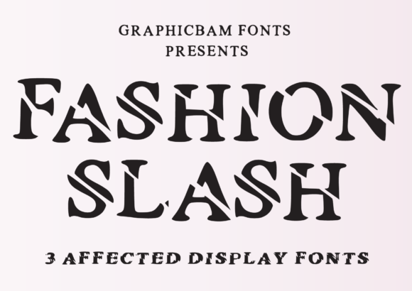 Fashion Slash Czcionki do Wyświetlania Czcionka Przez GraphicsBam Fonts