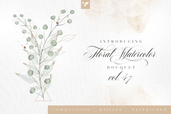 Floral Watercolor Bouquet Vol47 Graphic Illustrations By vladfedotovv