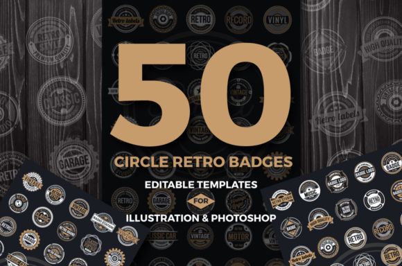 50 Vintage Round Badge & Logo Graphic Logos By mr.sirichoke
