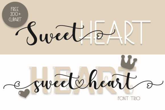 Sweet Heart Script & Handwritten Font By Fillo Graphic