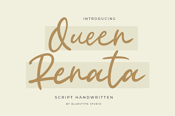 Queen Renata Script & Handwritten Font By Bluestype Studio