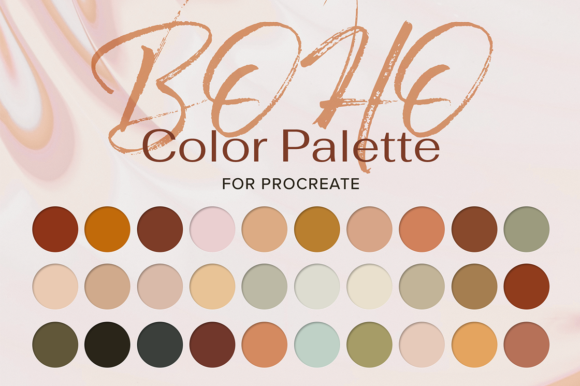 Boho Color Palette Procreate Afbeelding Crafts Door emojoez