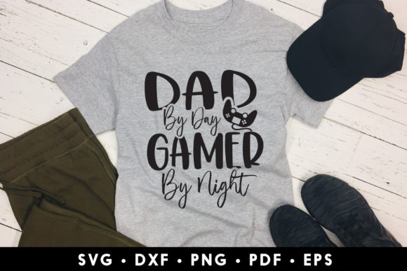 Dad by Day Gamer by Night, Father SVG Illustration Artisanat Par CraftlabSVG