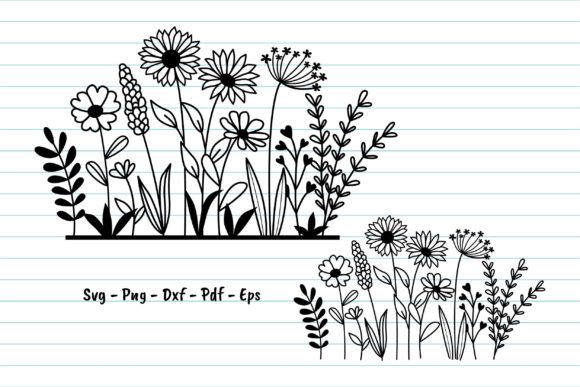 Flower, Wildflower Border Graphic Illustrations By Dakhashop