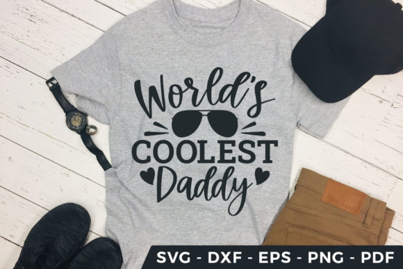 World's Coolest Daddy, Father's Day SVG Illustration Artisanat Par CraftlabSVG