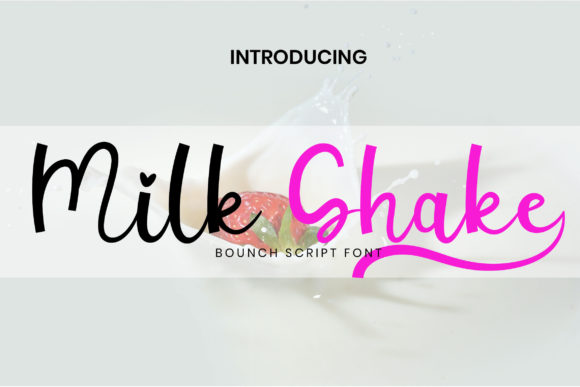Milk Shake Czcionki Skryptowe Czcionka Przez khafalab