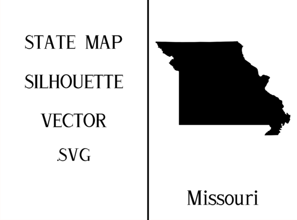 Missouri State Map Silhouette Svg Graphic Crafts By Mappingz