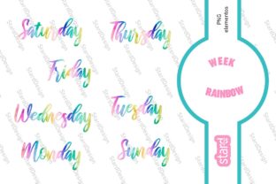 WEEK RAINBOW CLIPART 2 Gráfico Objetos Gráficos de Alta Qualidade Por StardDesign