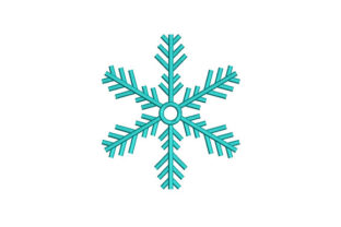 Stem Shape Snowflake Winter Embroidery Design By DigitEMB