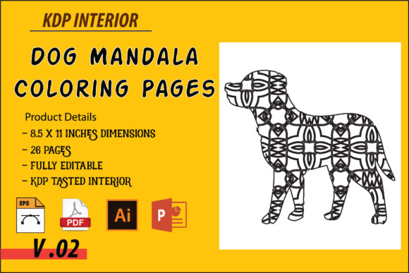 Dog Mandala Coloring Pages Grafik Ausmalseiten & Malbücher Von Design Scape Studio
