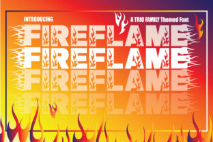 Fire Flame Trio Display Font By KtwoP 1