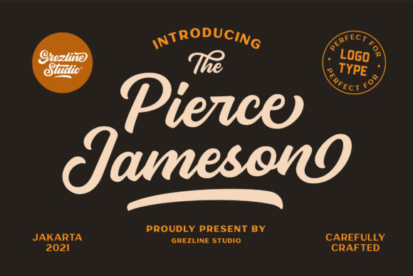 Pierce Jameson Fuentes Serif Fuente Por Grezline Studio