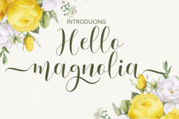 Hello Magnolia Script & Handwritten Font By Stellar Studio