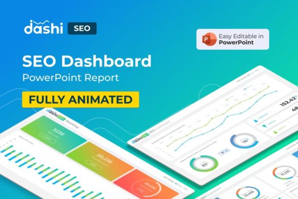 Dashi SEO Dashboard Presentation Grafika Kreatywne Szablony Prezentacji Przez Premast