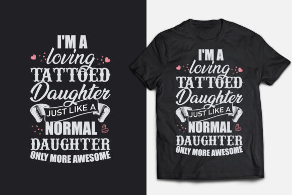 | Daughter T-shirt | Gráfico Plantillas Gráficas Por vectometic