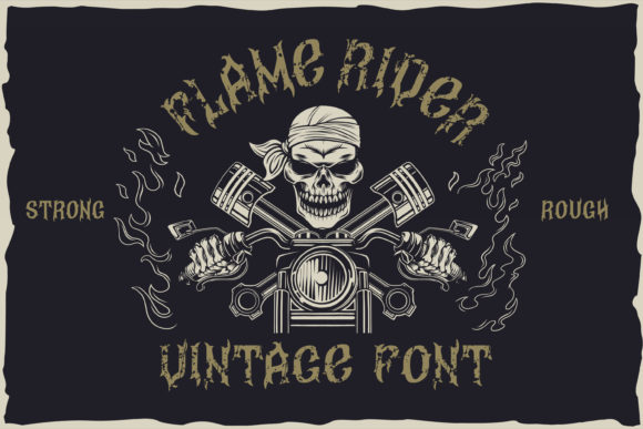 Flame Rider Display Font By Fractal font factory