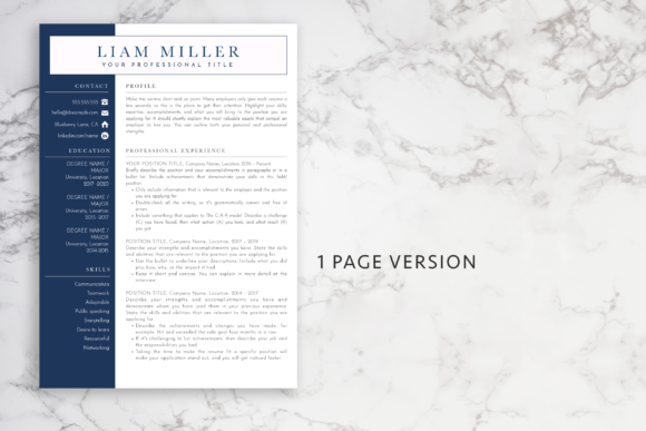 Resume Template Word + Pages Graphic Print Templates By Cotton White Studio