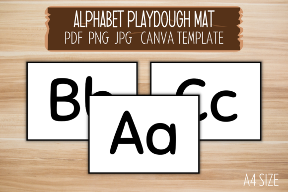 Alphabet Playdough Mat Graphic Teaching Materials By craftedwithbliss