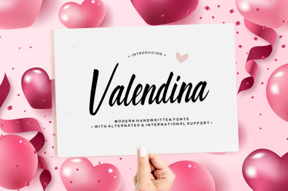 Valendina Script & Handwritten Font By scoothtype