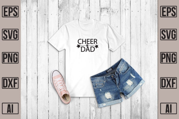 Cheer Dad Graphic T-shirt Designs By shinecreativestore