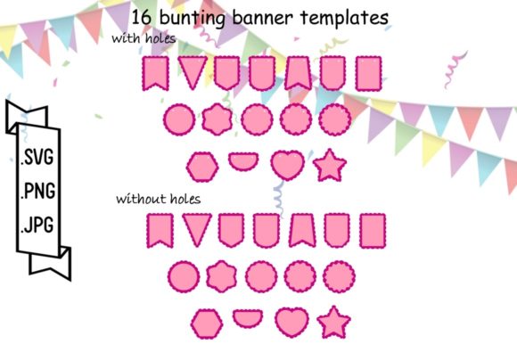 Bunting Banner SVG - Pennant Banner Graphic Objects By designsbydeepa