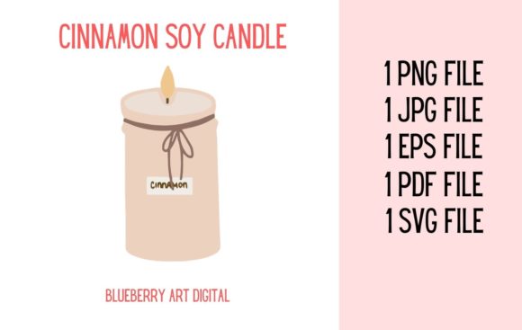 Cinnamon Soy Candle Clipart Graphic Illustrations By Paper Clouds Studio
