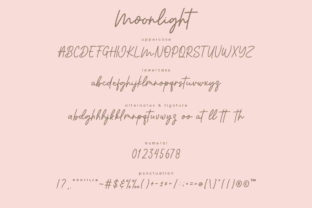 Moonlight Script Fonts Font Door Graphix Line Studio 6