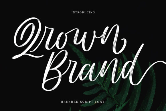 Qrown Brand Script Fonts Font Door Alit Design