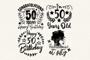 50th Birthday SVG Bundle, Fifty Birthday Graphic Crafts By TonisArtStudio 5