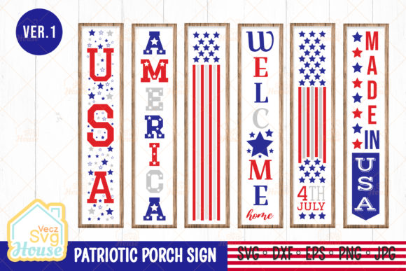 America Patriotic Porch Sign Svg Graphic Crafts By VeczSvgHouse