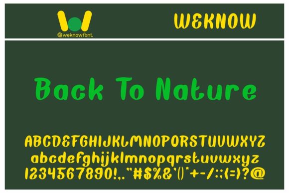 Back to Nature Display Font By weknow