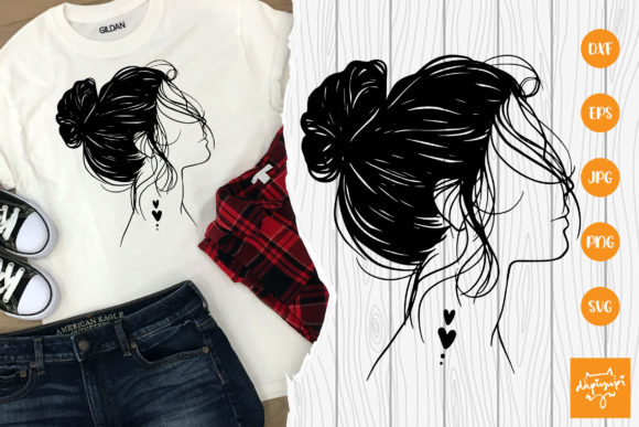 Messy Bun SVG, Messy Hair SVG Graphic Crafts By dapiyupi