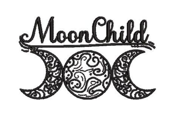 Moon Child Triple Moon Mandala Projekt haftu Przez Embroidery Designs