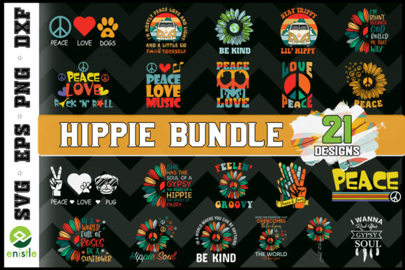 21 Hippie Designs Bundle Bundle By Enistle