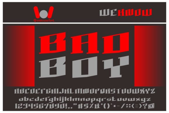 Bad Boy Display Font By weknow