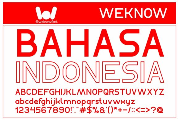 Bahasa Indonesia Display Fonts Font Door weknow