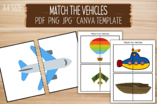 Match the Vehicles Canva Template Graphic PreK By craftedwithbliss 1