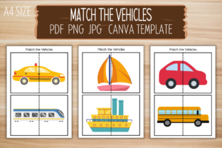 Match the Vehicles Canva Template Graphic PreK By craftedwithbliss 2