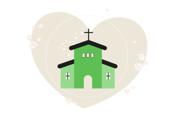 Wedding Church Romantic Background Graphic Icons By biflastudio