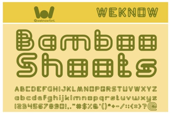 Bamboo Shoots Display Font By weknow