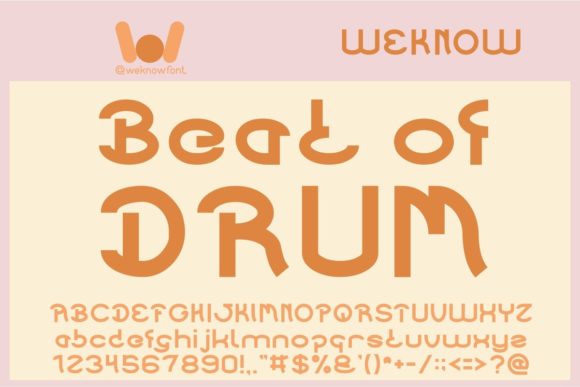 Beat of Drum Display Fonts Font Door weknow