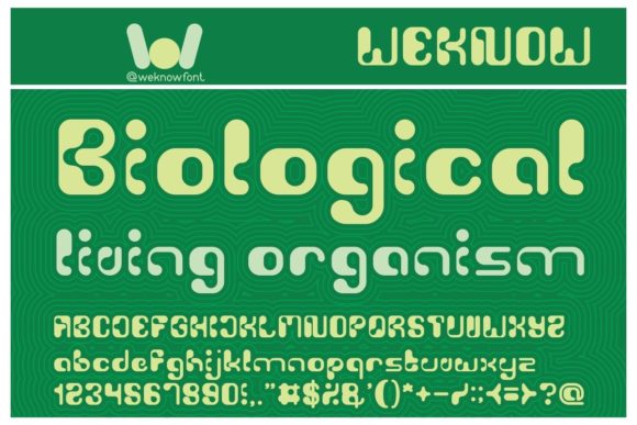 Biological Display Fonts Font Door weknow